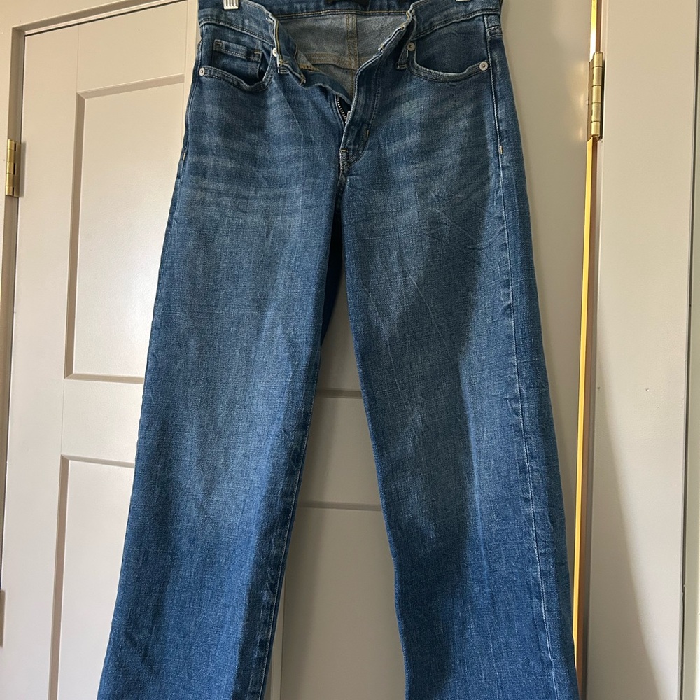 Banana Republic high rise wide leg crop jeans size 24
